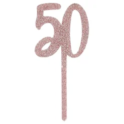 Kakedekorasjon 50 Roségull i Akryl