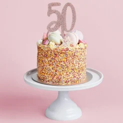 Kakedekorasjon 50 Roségull i Akryl