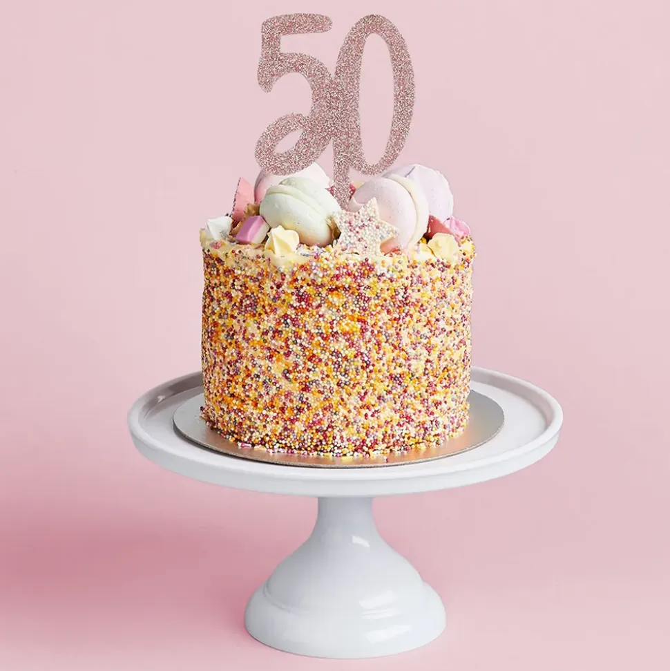 Kakedekorasjon 50 Roségull i Akryl