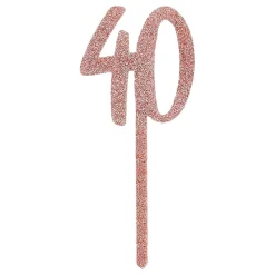 Kakedekorasjon 40 Roségull i Akryl