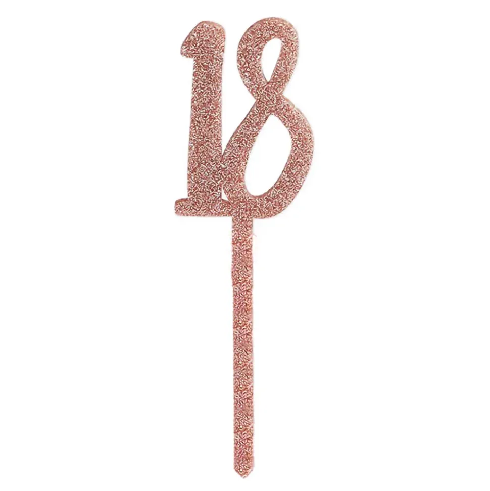 Kakedekorasjon 18 Roségull i Akryl