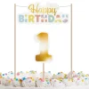 Kakedekorasjon 1st Birthday Rainbow