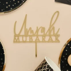 Kakedekorasjon Umrah Mubarak i akryl