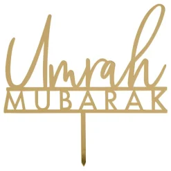 Kakedekorasjon Umrah Mubarak i akryl