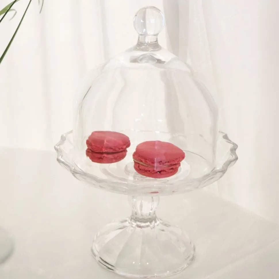 Kakefat med lokk i glass