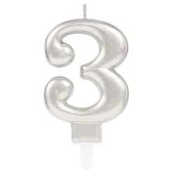 Kakelys Tall Sølv Metallic