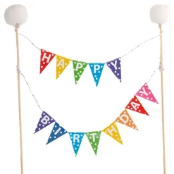 Kakepynt Happy Birthday Vimpel