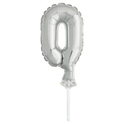 Kakepynt Tallballong Mini Sølv