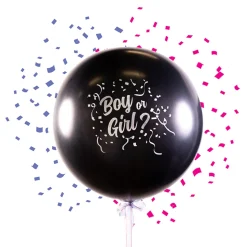 Kjempeballong Boy or Girl med Konfetti