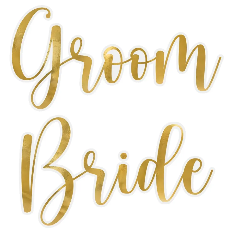 Klistremerker for Glass Bride & Groom