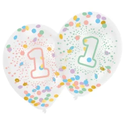 Konfettiballonger 1-årsfest Regnbue
