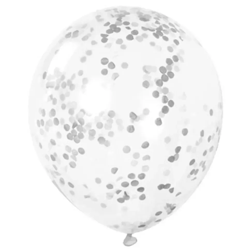 Konfettiballonger Sølv