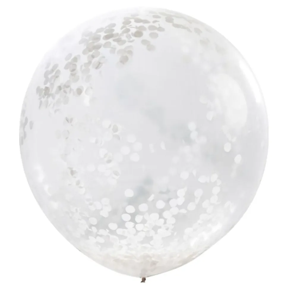 Konfettiballonger Store Hvite