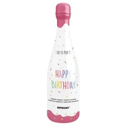 Konfettikanon Flaske Happy Birthday Rosa