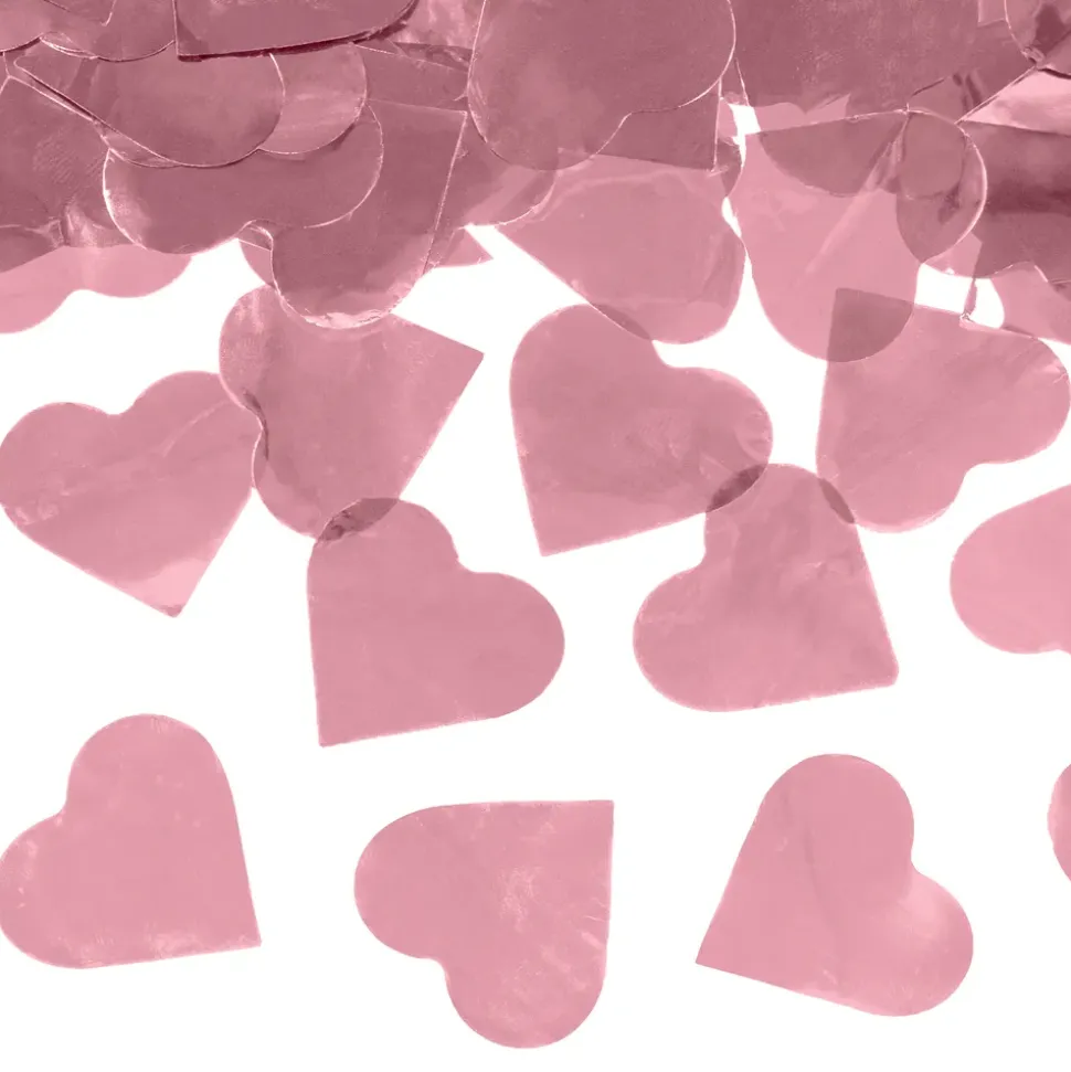 Konfettikanon Hjerter Roségull