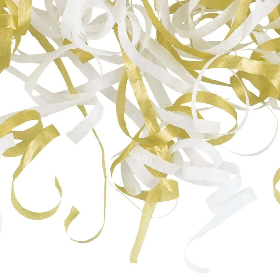 Konfettikanon Streamers Happily Ever After Gull/Hvit