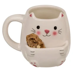 Kopp Katt Med Kjeksholder