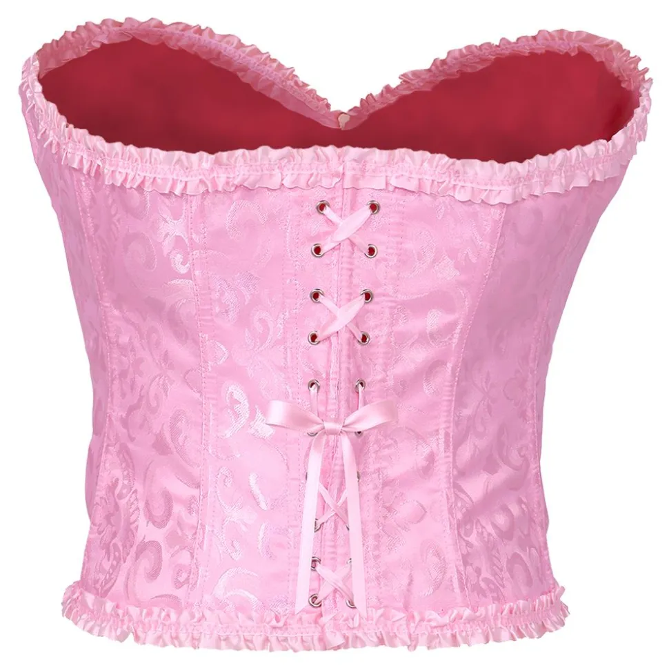 Korsett Rosa med Volanger