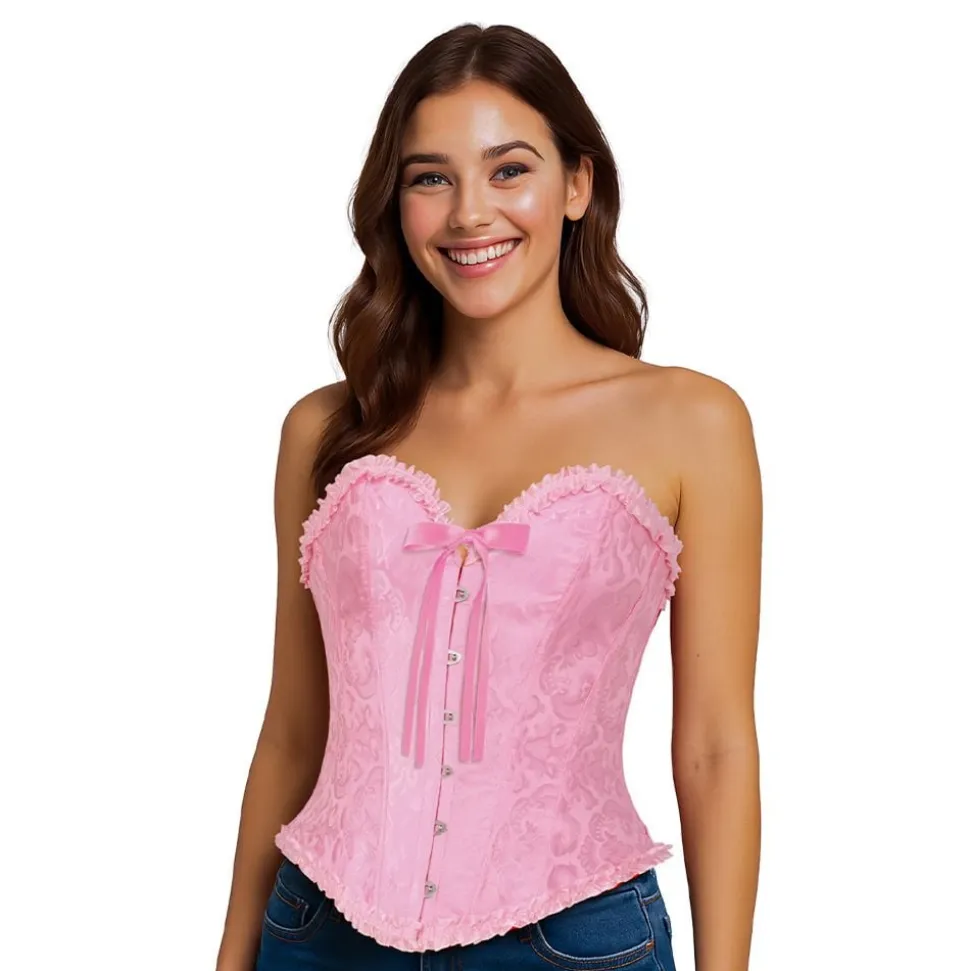 Korsett Rosa med Volanger