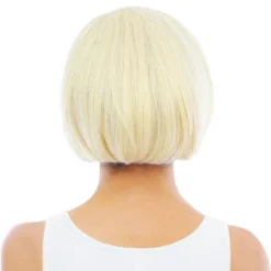 Kort Blond Parykk med Avtagbare Hestehaler