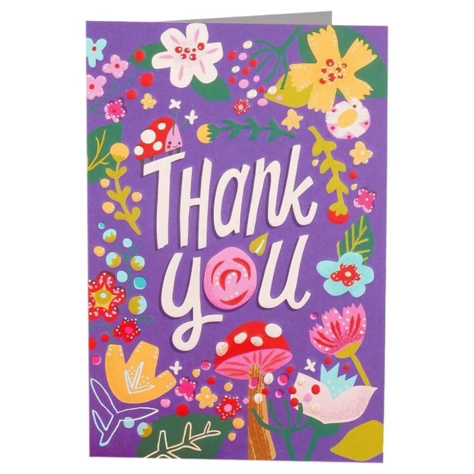 Kort Thank You Blomster