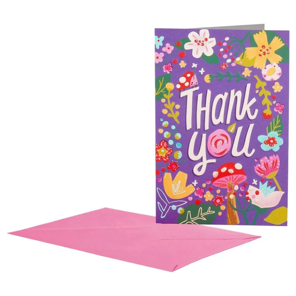 Kort Thank You Blomster