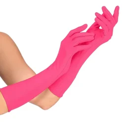 Lange Neonrosa Hansker