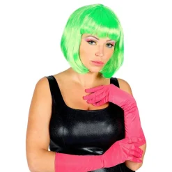 Lange Neonrosa Hansker