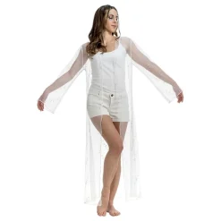 Lang Vest i Mesh Hvit