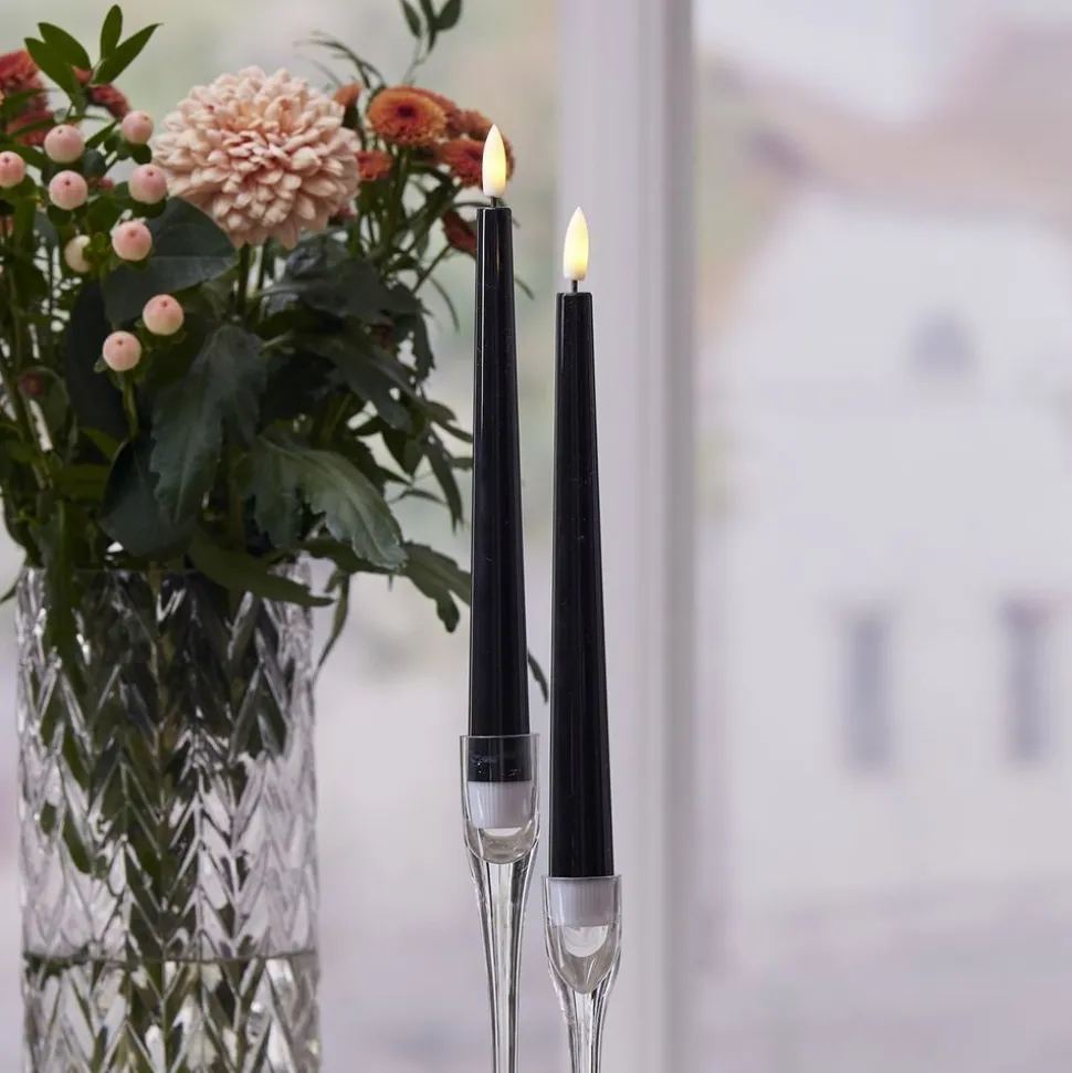 LED Antikklys Svart