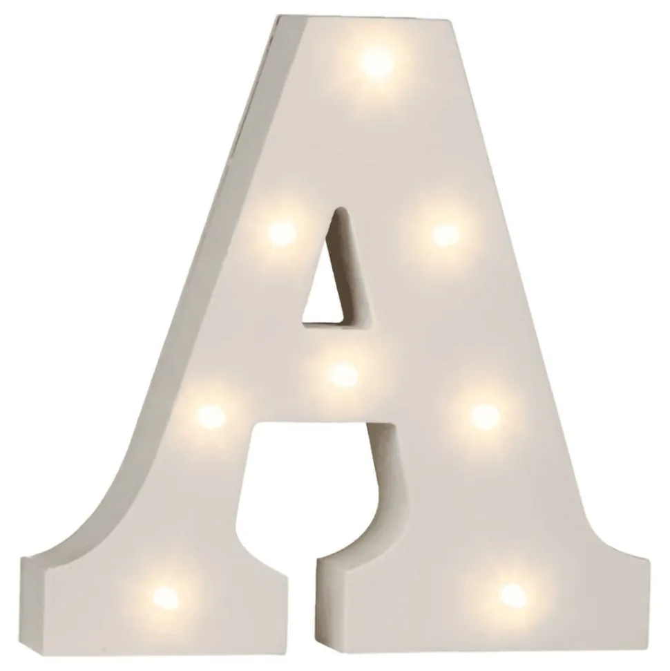 LED-Bokstav i Tre Hvit