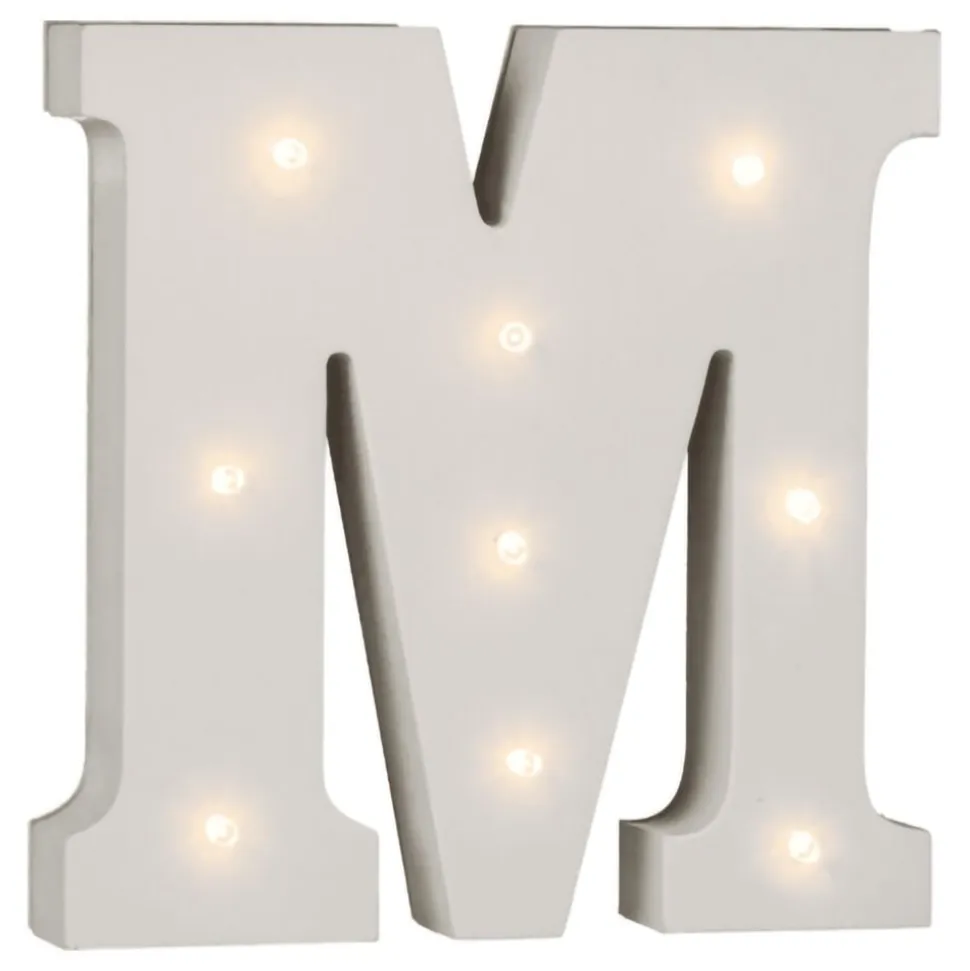 LED-Bokstav i Tre Hvit