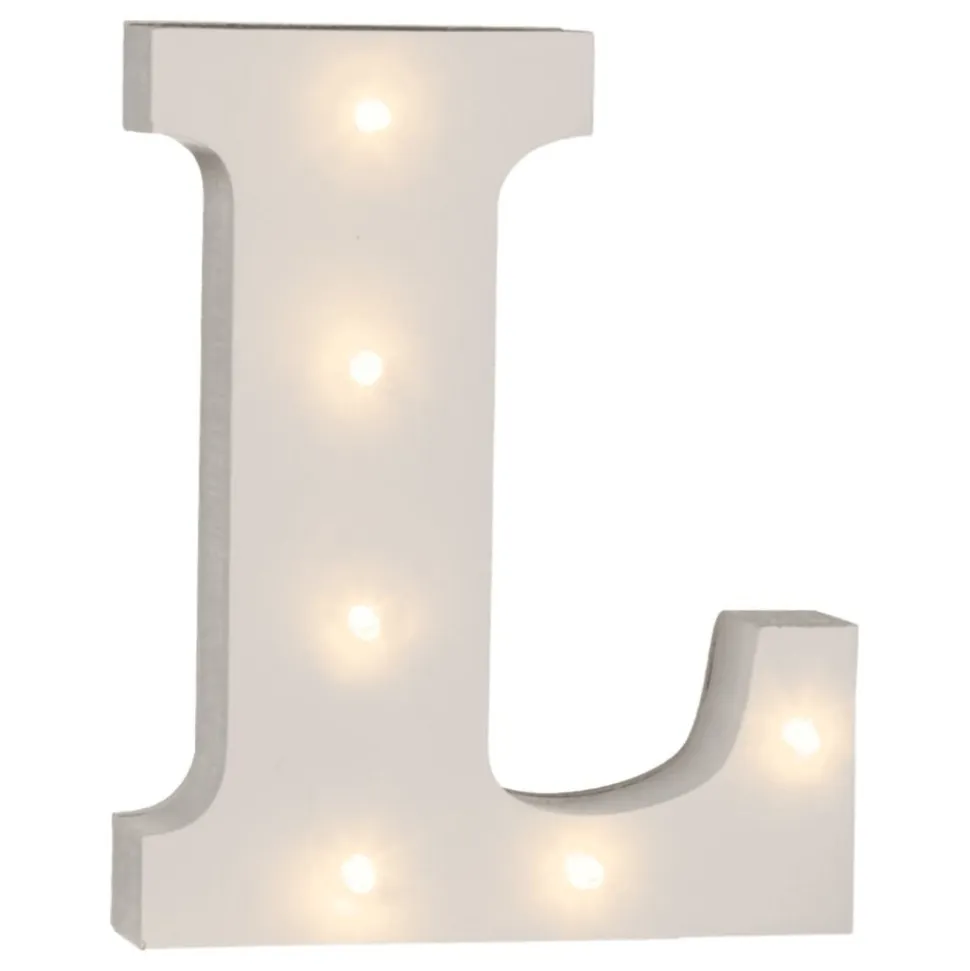 LED-Bokstav i Tre Hvit