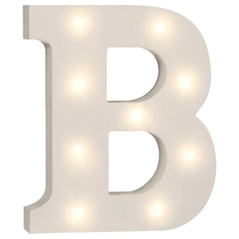 LED-Bokstav i Tre Hvit