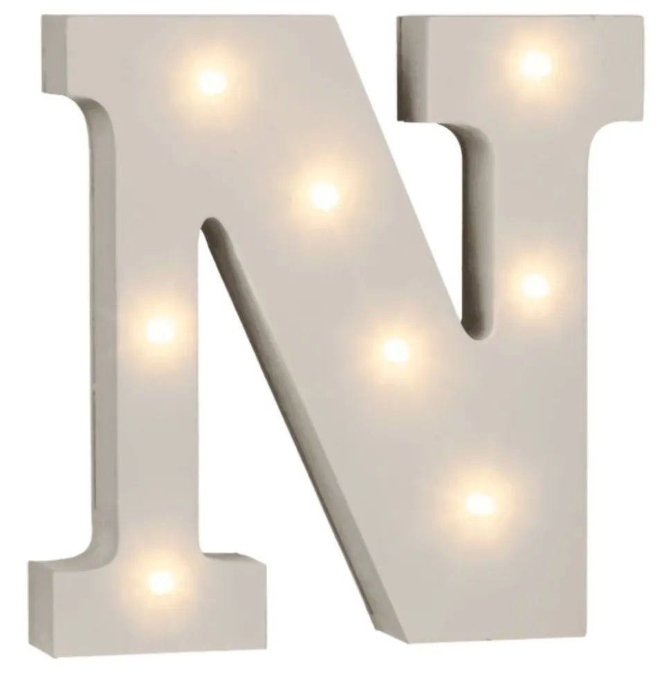 LED-Bokstav i Tre Hvit