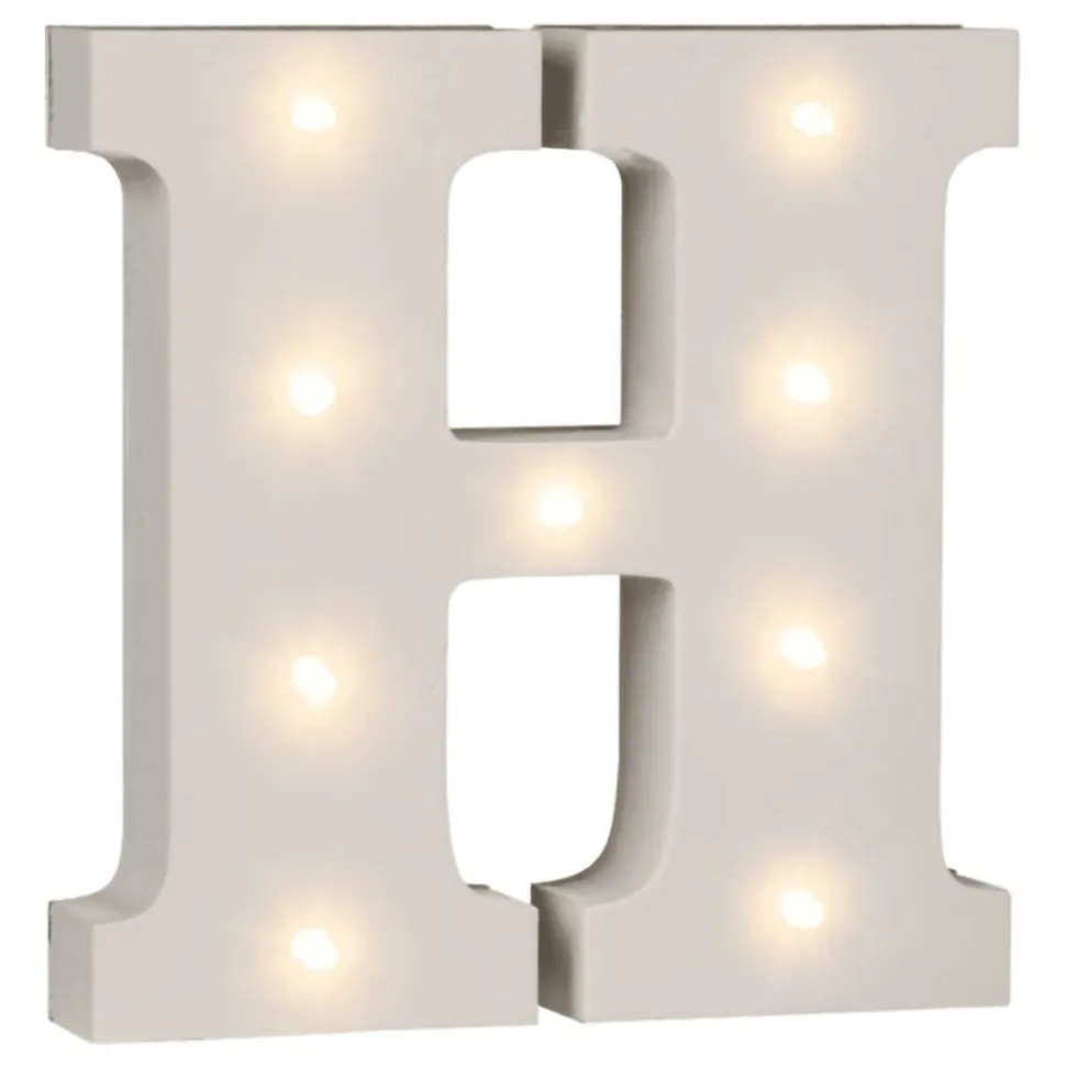 LED-Bokstav i Tre Hvit