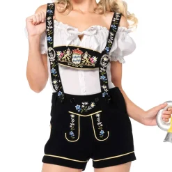 Lederhosen Shorts Dame Deluxe Kostyme