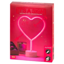 LED-lampe Hjerte med Neoneffekt
