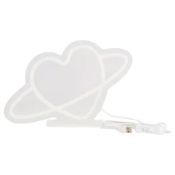 LED-lampe Planet Heart med neon-effekt