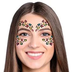 Leopard Glitter Selvheftende Sminke