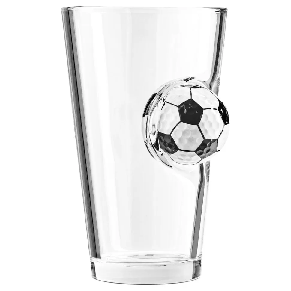 Ølglass med Fotball