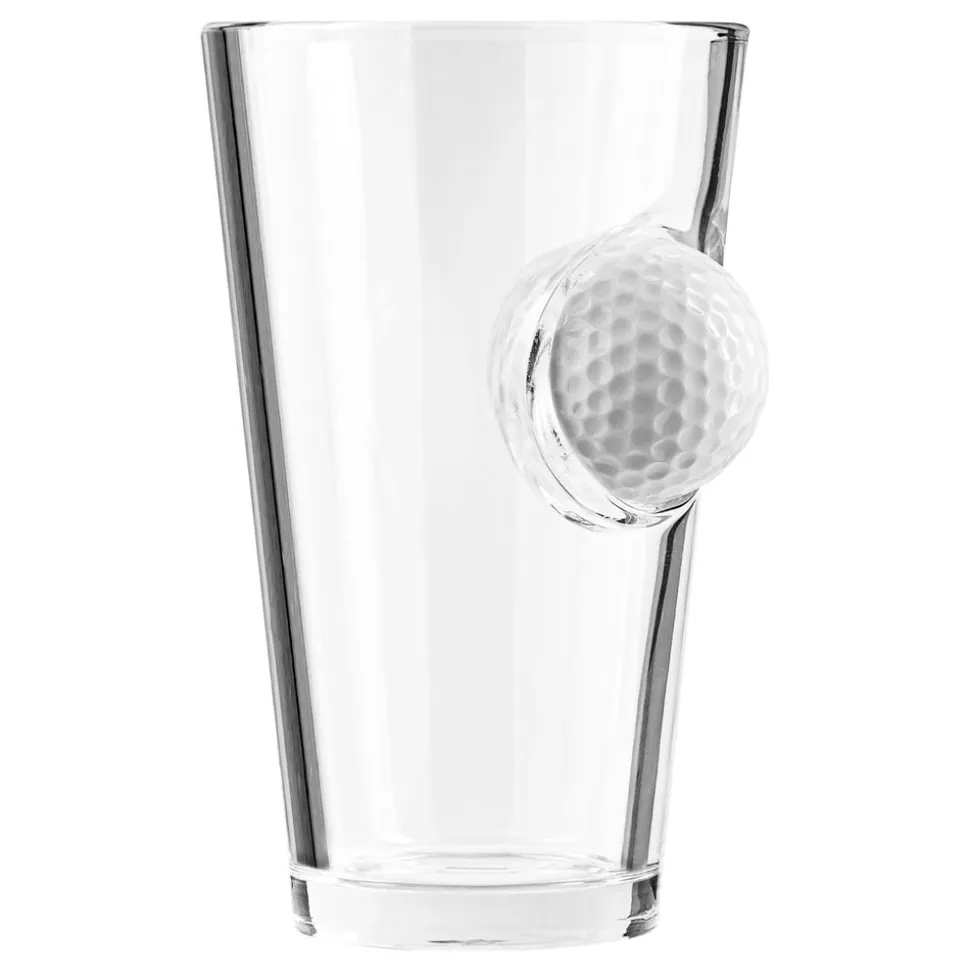 Ølglass med Golfball
