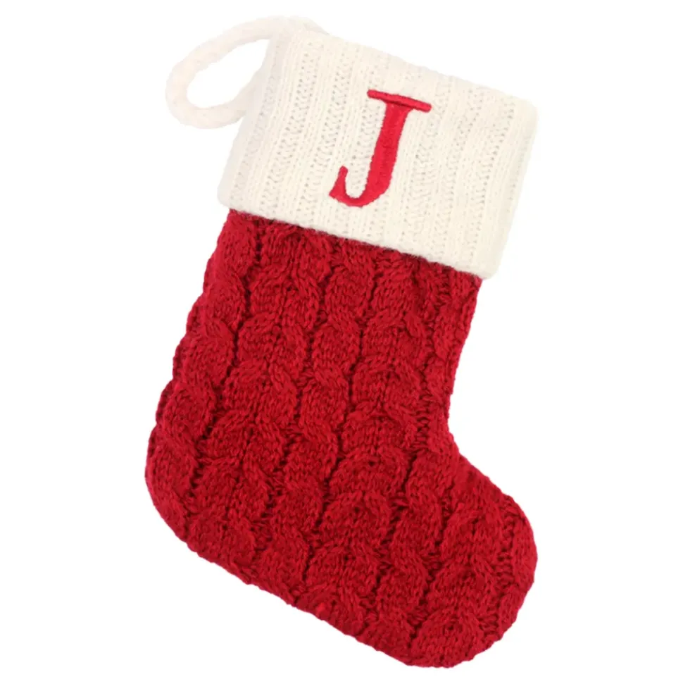Liten julestrømpe med bokstav
