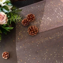 Løper Tyll Glitter Roségull