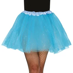 Lyseblått Tyllskjørt med Glitter