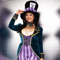 Mad Hatter Jumpsuit Deluxe Kostyme