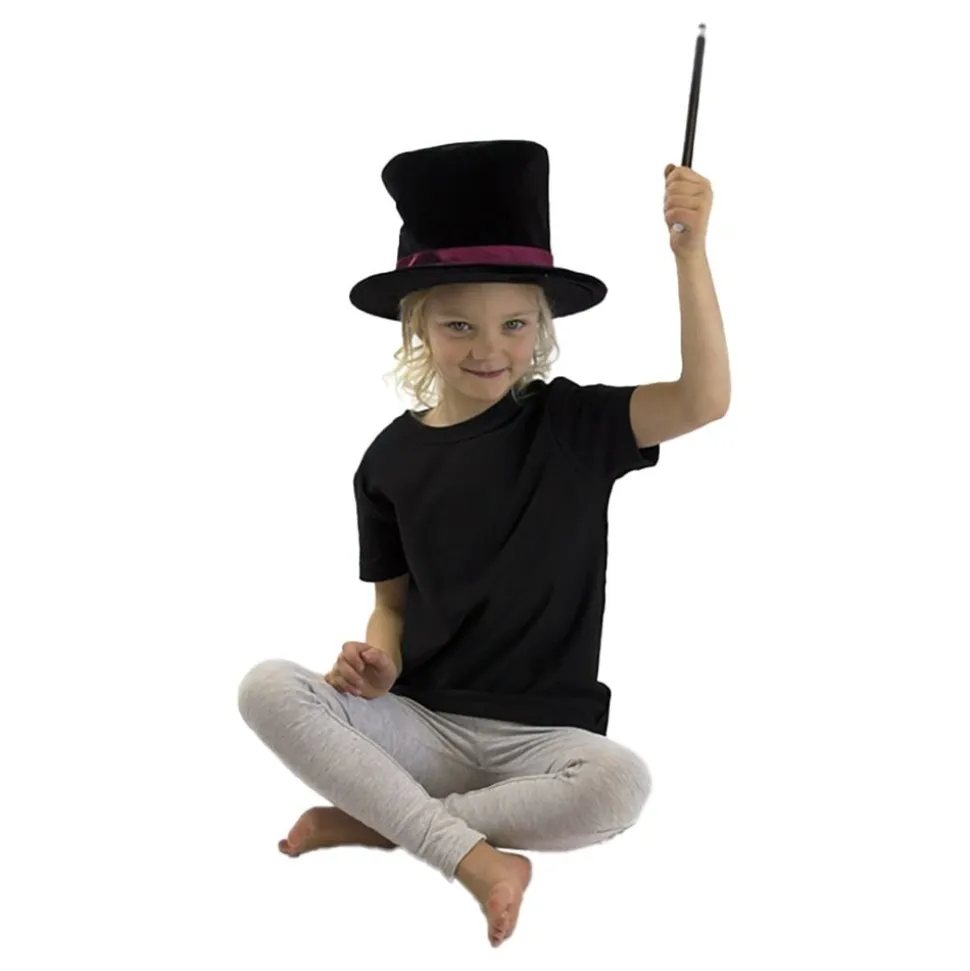 Magiker Hatt Med Kanin Og Tryllestav Barn