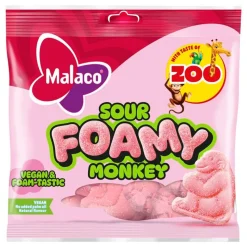 Malaco Zoo Sour Foamy Monkey Storpakning