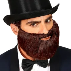 Maskulint mørkebrunt skjegg