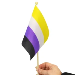 Miniflagg Pride Ikke-binær på Pinne